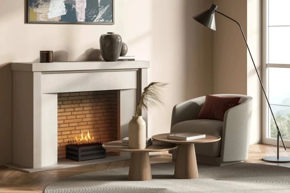 Senso Basket soggiorno con camino bioetanolo Senso Basket soggiorno con camino bioetanolo