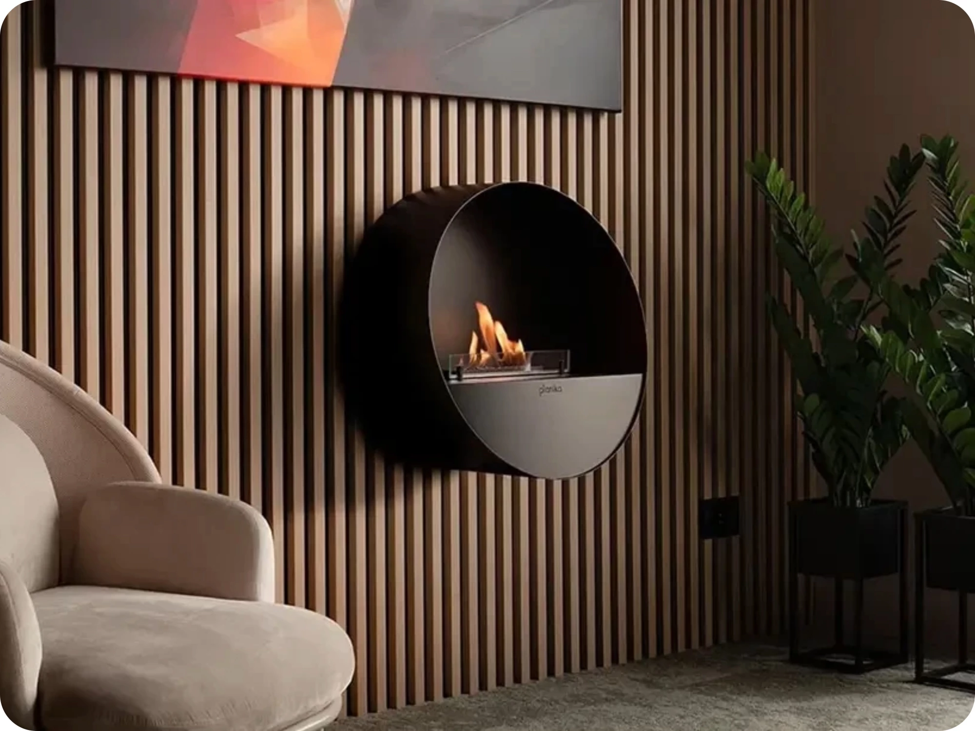 Safretti Bioetanolowy kominek ścienny