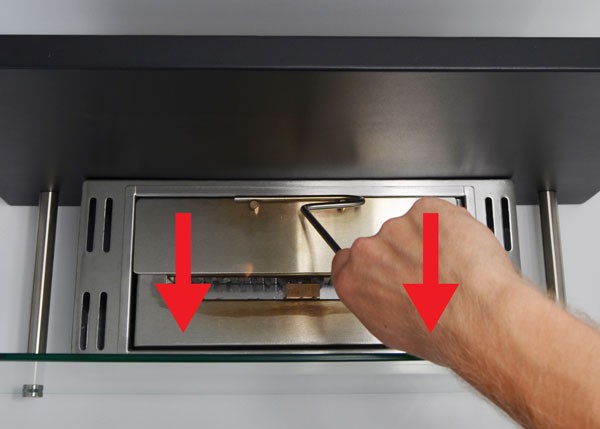 Släckning av manuellt bioetanol brännare Släckning av en bioetanol brännare