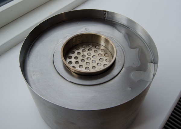 Brûleur avec bioéthanol renversé