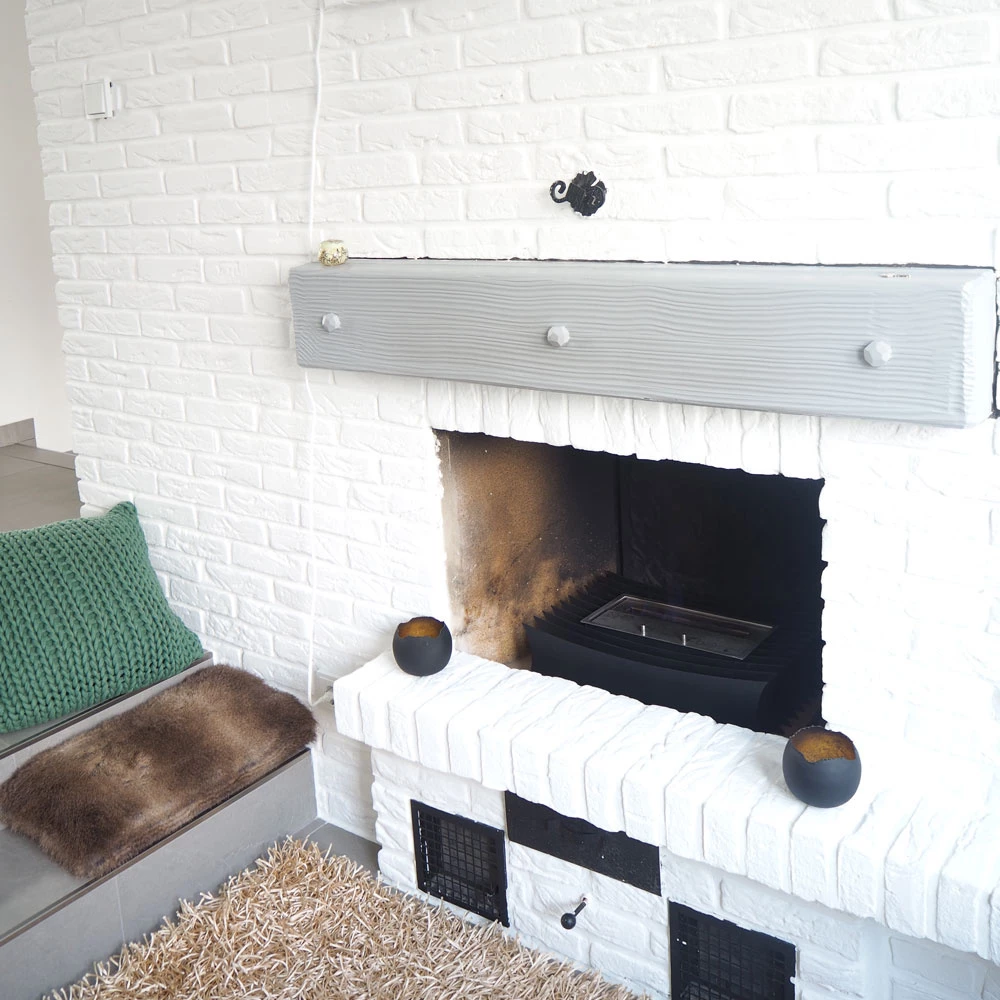 Sort grate biopejs med 1,5 liters brandkar Sort grate biopejs til eksisterende pejs