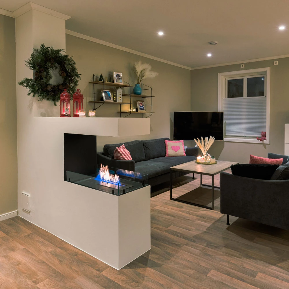 Foco Room Divider 800 indbygget i stue Foco Room Divider 800 i stue