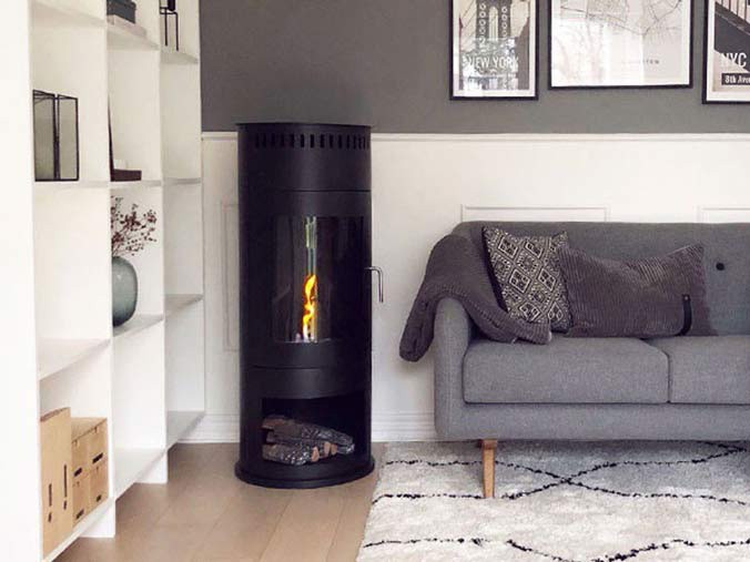 rund biopejs til gulvet