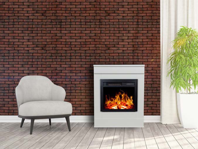 Ufarlig elektrisk pejs