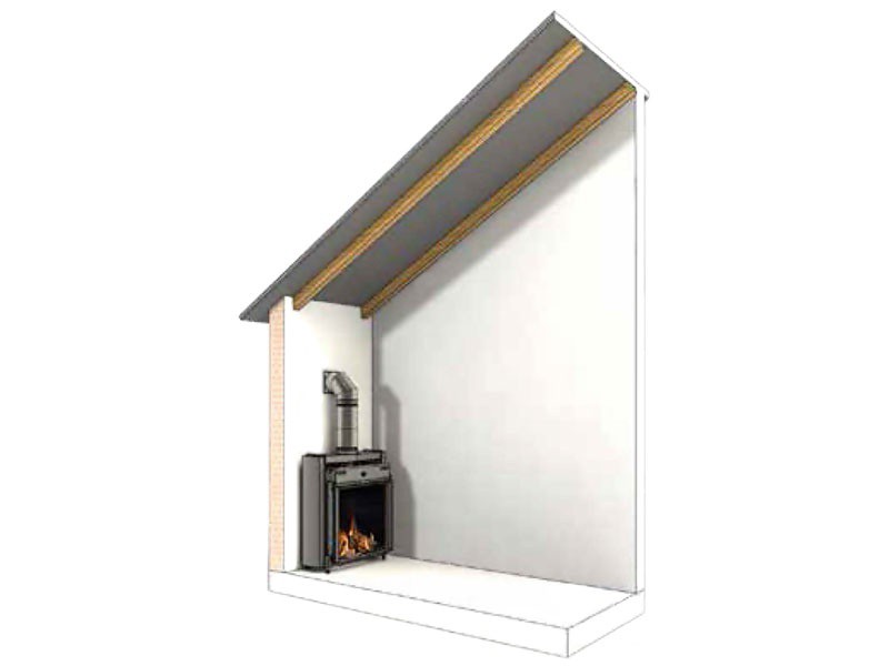 Gaspejs aftræk ud af ydervæg