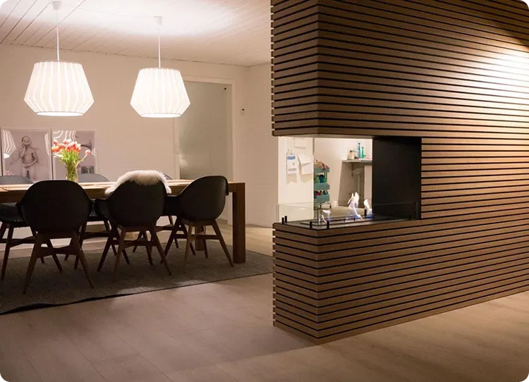 Ingebouwde bio-ethanol haard van Foco 