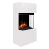 Texel Electric Fireplace | White Freestanding | Realistic LED Flame & Heating Control
