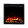 Square 60 × 60 cm Aflamo 3D electric fireplace insert with LED flame and logs