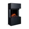 Texel Black Freestanding Electric Fireplace | Elegant Design & Realistic LED Flames