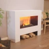Glow Fire Fallada White - OMC 600 | Freestanding Water Vapour Fireplace, White, 120 cm x 90 cm x 40 cm