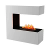 Schiller Wall-Mounted Water Vapour Fireplace in white, providing a realistic flame effect with eco-friendly operation for stylis