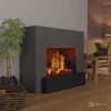 Glow Fire Hauptmann Grey - OMC 600 | Freestanding Water Vapour Fireplace, 90 cm x 110 cm x 45 cm