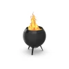 Höfats MOON 45 all black fire basket with low cast iron stand