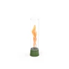 Höfats SPIN Air 900 Green Tabletop Bioethanol Fireplace with Tall Cylindrical Glass