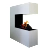 Glow Fire Schiller White - OMC 600 | Freestanding Water Vapour Fireplace, 120 cm x 120 cm x 38 cm
