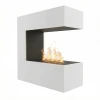 Schiller Wall-Mounted Water Vapour Fireplace in white, providing a realistic flame effect with eco-friendly operation for stylis