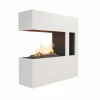 Glow Fire Schiller Pocket Electric Fireplace (White) – Modern Freestanding Design with Steam Effect