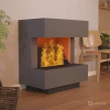 Glow Fire Kleist Grey - OMC 600 | Freestanding Water Vapour Fireplace – Grey, 90 cm x 50 cm x 80 cm