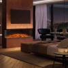 La Nordica Lumen 1600 electric fireplace with wide panoramic LED flame effect and Italian design