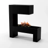 Glow Fire Mozart Black - OMC 600 | Freestanding Water Vapour Fireplace, 120 cm x 110 cm x 35 cm