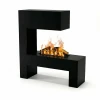 Glow Fire Mozart Zwart - OMC 600 | Vrijstaande Waterdamphaard, 120 cm x 110 cm x 35 cm