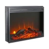 Eldur 23 inch black electric fireplace insert with LED flame effect and heater