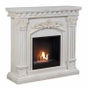 ScandiFlames Freyr freestanding bioethanol fireplace with polystone surround and Surtur 18 inch insert