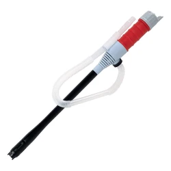 Sähkökäyttöinen pumppu käytettäväksi biotakan täyttämiseksi bioetanolilla. Helppo käyttöinen ja kevyt.