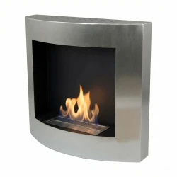 Tidlös och elegant etanolkamin som hänger tätt intill väggen. Denna kamin har en maximal brinntid på 3 timmar.