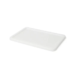 Låg til pizzadej hævekasse i klar hvid plastik - måler 30x40 cm