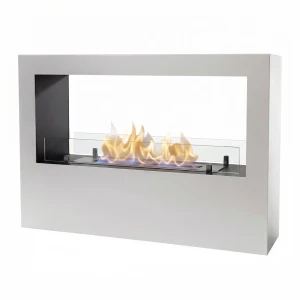 Hvit gjennomgående etanolpeis 3,5L