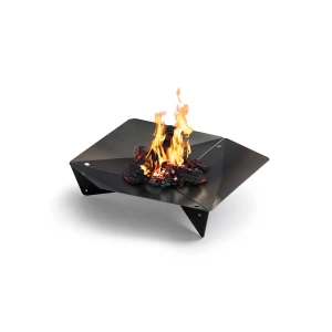 Höfats TRIPLE 90 brasero de exterior de acero corten con diseño modular