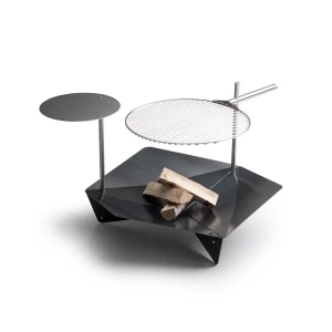 Rejilla de parrilla TRIPLE 45 de Höfats en acero inoxidable para brasero exterior