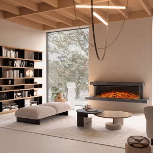 La Nordica Lumen 1600 wall-mounted electric fireplace with anthracite frame