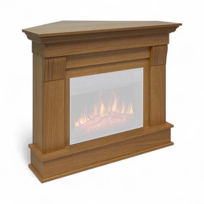 Marco de chimenea Albion de esquina en roble claro de ArtiFlame