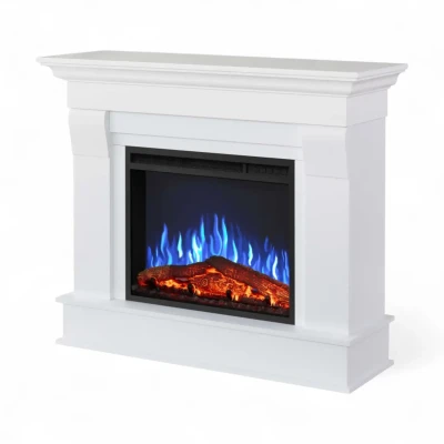 ArtiFlame Albion electric fireplace suite in white with AF23BS insert