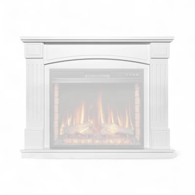 Marco de chimenea Boston blanco de ArtiFlame, estilo cl&aacute;sico y elegante para interiores modernos o tradicionales.