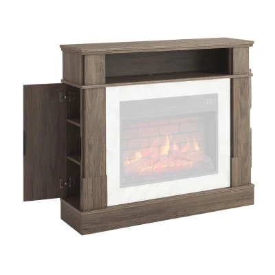 Marco de chimenea For en roble gris de ArtiFlame. Dise&ntilde;o decorativo independiente para chimeneas el&eacute;ctricas.