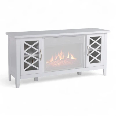 Marco de chimenea blanco Odessa de ArtiFlame, elegante y decorativo