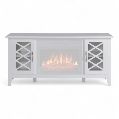 Marco de chimenea blanco Odessa de ArtiFlame, elegante y decorativo