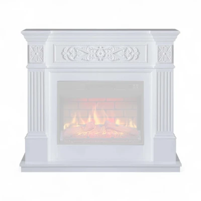 Marco Chimenea Toscana Blanco de ArtiFlame, estilo cl&aacute;sico decorativo