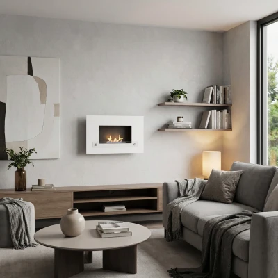 Monima Uno White - Nordlys Denmark Bioethanol Fireplace Monima Uno White from Nordlys Denmark