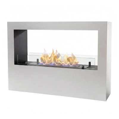 Biopeis hvit gjennomgående 3,5L Hvit gjennomgående etanolpeis 3,5L