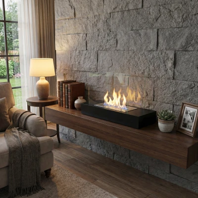 Oklahoma - Vrijstaande zwarte biohaard | Bioethanolhaard-shop.nl Vrijstaande biohaard uit zwart staal en glas.