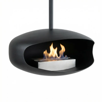 UFO-50 Hein & Haugaard Decken-Bio-Kamin in Schwarz