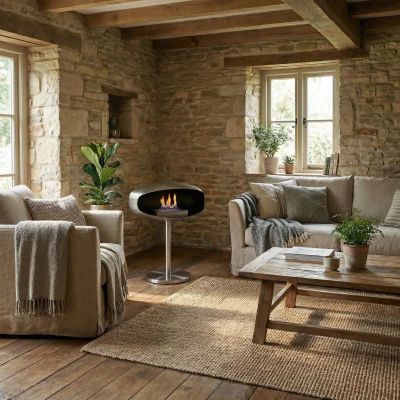 UFO-50 Stål Hein & Haugaard fristående etanolkamin på fot Fristende etanolkamin på fot Stål UFO-50 Hein & Haugaard