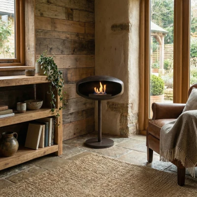 Fristende etanolkamin på fot Oxid UFO-50 Hein & Haugaard Fristende etanolkamin på fot Oxid UFO-50 Hein & Haugaard