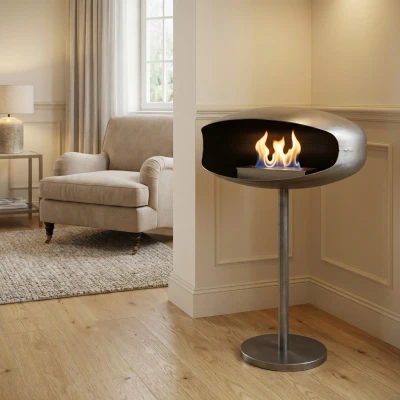 UFO-60 New York Hein & Haugaard stående fretanolkamin Fristående biokamin på fot UFO-60 New York Hein & Haugaard