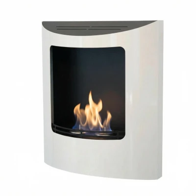 Retra Duo white Wallmounted bio fireplace from Nordlys Denmark Retra Duo white wall mounted bioethanol fireplace from Nordlys Denmark