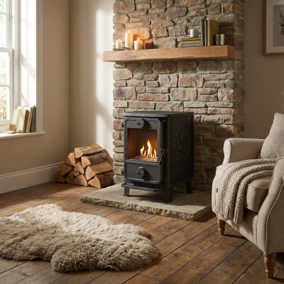 Morsø 1010 - Biopejs brændeovn i støbejern | Køb online her Morsø 1010 sort støbejerns biopejs i klassisk brændeovns stil